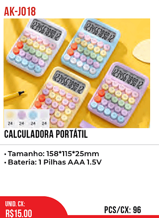 Calculadora Portátil 96pç=15$