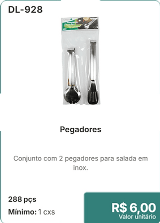 Pegadores 288 pçs R$ 6.00