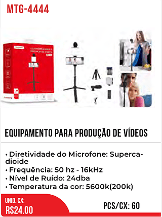 EQUIPAMENTO PARA PRODUÇÃO DE VÍDEOS 60pç=24$