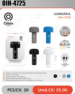 LUMINARIA PCS/CX: 60 Unid.CX: 27,00