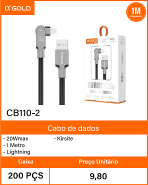 Cabo de dados - Caixa 200 PCS - Kirsite Preco Unitario 9,80