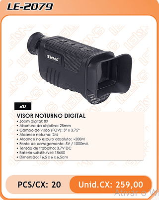 VISOR NOTURNO DIGITAL 20PÇ=259$