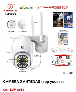 CÂMERA 2 ANTENAS R$ 79,2 PCS/CX:30
