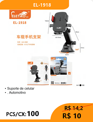 Suporte de celular PCS/CX:100 R$10
