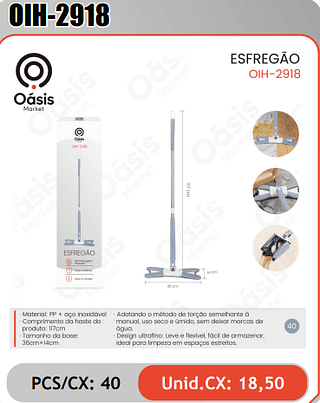 ESFREGAO PCS/CX:40 Unid.CX: 18,50