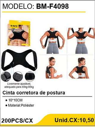 Cinta corretora de postura 200PCS/CX Unid.CX:10,50