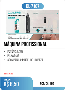 máquina profissional PCS/CX: 400 UNID. CX: r$ 6,50