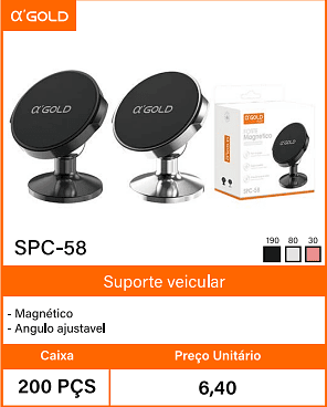Suporte veicular - Caixa 200 PCS Preco Unitario 6,40