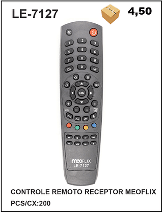 CONTROLE REMOTO RECEPTOR MEOFLIX 200pç=4,5$