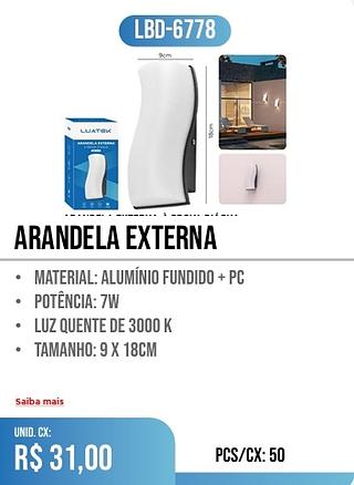 arandela externa 50pç=31$