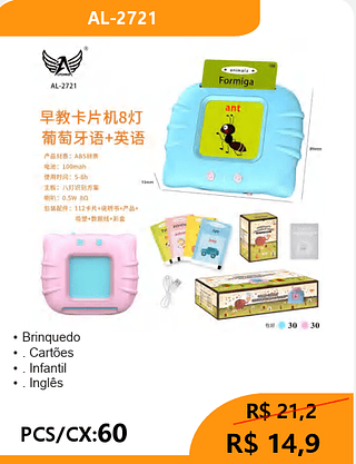 Brinquedo PCS/CX:60 R$ 14,9