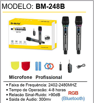 Microfone Profissional 20PCS/CX Unid.CX: 88,00