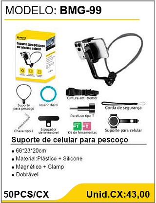 Suporte de celular para pescoço 50PCS/CX Unid.CX:43,00