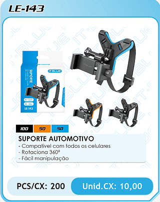 SUPORTE AUTOMOTIVO PCS/CX: 200 Unid.CX: 10,00