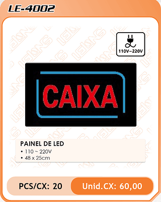 PAINEL DE LED 20pç=60$