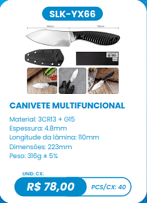 CANIVETE MULTIFUNCIONAL UNID. CX: R$ 78,00 PCS/CX: 40