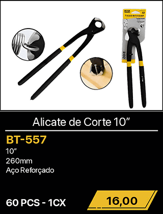 Alicate de Corte 10” 60PCS R$16,00