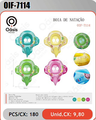 BOIA DE NATACAO PCS/CX: 180 Unid.CX: 9,80