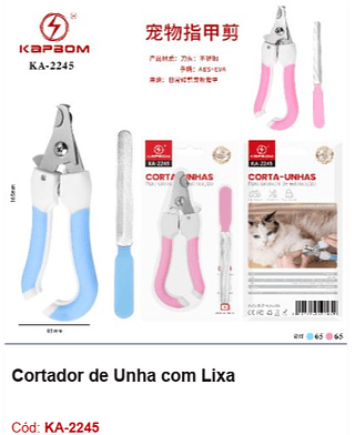 Cortador de Unha com Lixa R$ 9 PCS/CX: 130