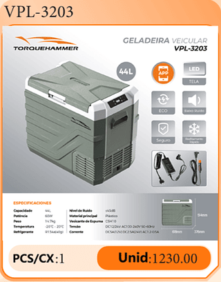 GELADEIRA VEICULAR PCS/CX:1 Unid:1230.00