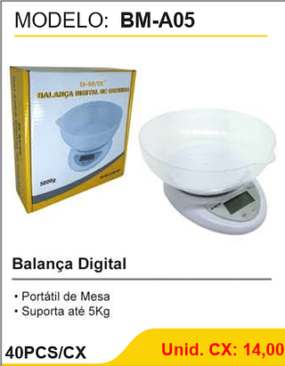 Balança Digital 40PCS/CX Unid. CX: 14,00