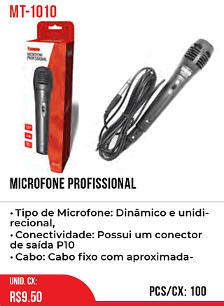 MICROFONE PROFISSIONAL 100pç=9,5$