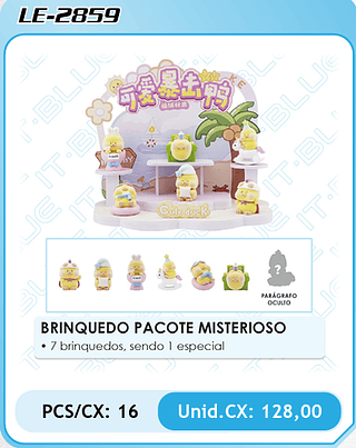 BRINQUEDO PACOTE MISTERIOSO PCS/CX: 16 Unid.CX: 128,00