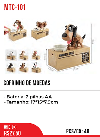 Cofrinho De Moedas 48pç=27,5$
