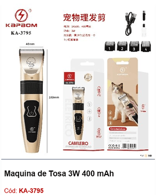 Maquina de Tosa 3W 400 mAh R$ 18,9 PCS/cx: 80