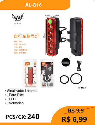 Sinalizador Laterna PCS/CX:240 R$ 6,99