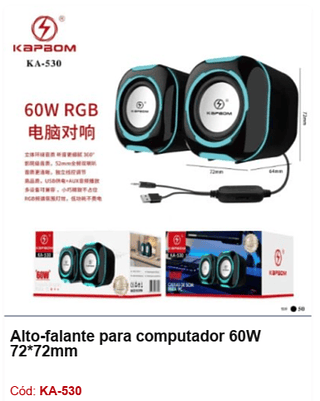 Alto-falante para computador 60W R$28,8 PCS/CX:50