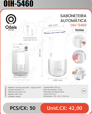 SABONETEIRAAUTOMATICA PCS/CX: 50 Unid.CX: 42,00