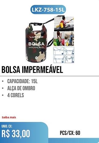 bolsa impermeável 60PÇ=33$