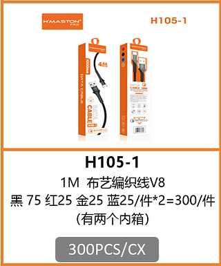 CABO V8 300PCS/CX R$:5,58