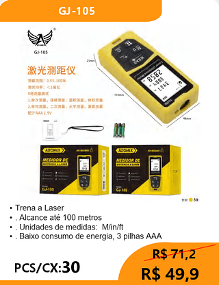 Trena a Laser PCS/CX:30 R$ 49,9