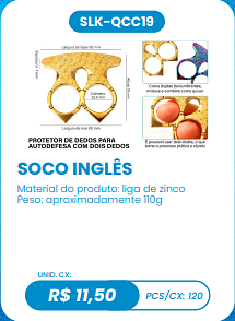 SOCO INGLÊS UNID. CX: R$ 11,50 PCS/CX: 120