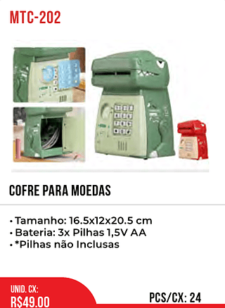 Cofre Para Moedas 24pç=49$