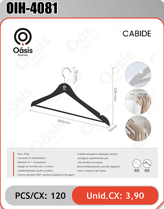 CABIDE PCS/CX: 120 Unid.CX: 3,90