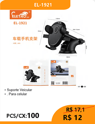 Suporte Veicular PCS/CX:100 R$12