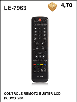 CONTROLE REMOTO BUSTER LCD 200PÇ=4,7$