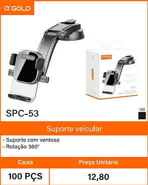 Suporte veicular - Caixa 100 PCS Preco Unitario 12,80