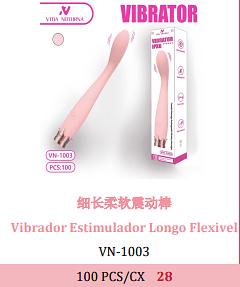Vibrador Estimulador Longo Flexivel 100 PCS/CX28