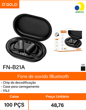 Fone de ouvido Bluetooth Caixa 100 PCS Preco Unitario 48,76