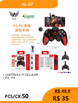 CONTROLE P/ CELULAR PCS/CX:50 R$ 35