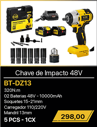 Chave de Impacto 48V 5PCS R$298,00