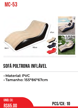 Sofá Poltrona Inflável 10pç=65$