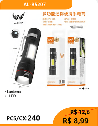 Lanterna PCS/CX:240 R$ 8,99
