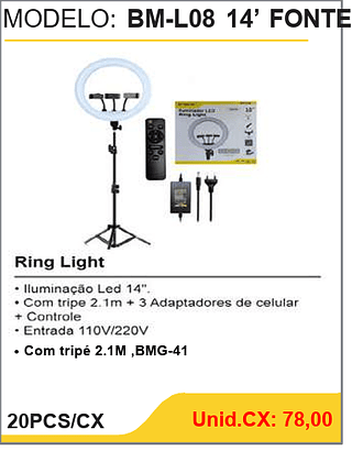 Ring Light 20PCS/CX Unid.CX: 78,00