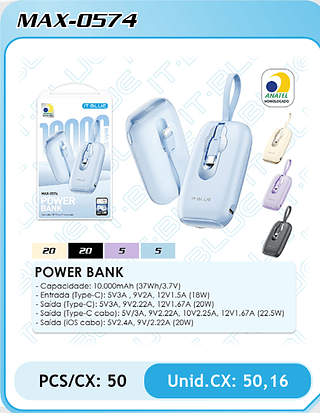 POWER BANK PCS/CX: 50 Unid.CX: 50,16
