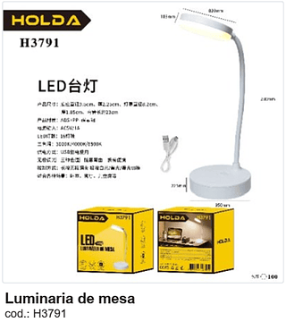 Luminaria de mesa R$ 15,3 PC/CX:100